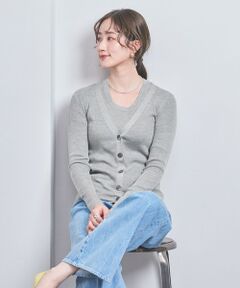 UNITED ARROWS / ユナイテッドアローズ カーディガン・ボレロ | UBCB シルクリブ Vネックカーディガン