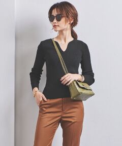 UNITED ARROWS / ユナイテッドアローズ ニット・セーター | UBCB C/SI リブ キーネックニット