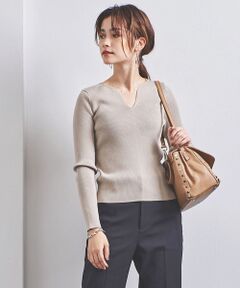 UNITED ARROWS / ユナイテッドアローズ ニット・セーター | UBCB C/SI リブ キーネックニット