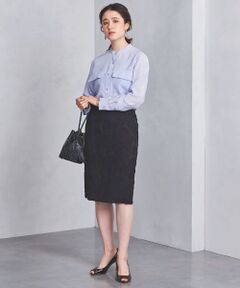 UNITED ARROWS / ユナイテッドアローズ ミニ・ひざ丈スカート | UBCS カットジャカード タイトスカート†