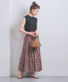 UNITED ARROWS / ユナイテッドアローズ ロング・マキシ丈スカート | 【一部予約】UWCS ストライプ ティアード マキシスカート †