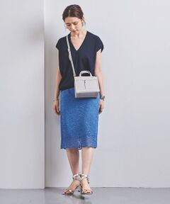 UNITED ARROWS / ユナイテッドアローズ ミニ・ひざ丈スカート | UBCS チェーンレース タイトスカート