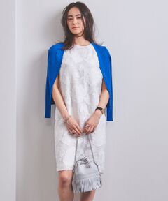 UNITED ARROWS / ユナイテッドアローズ ミニ丈・ひざ丈ワンピース | UBCS カットジャカード クルーネック ワンピース