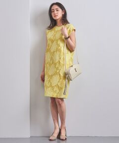 UNITED ARROWS / ユナイテッドアローズ ミニ丈・ひざ丈ワンピース | UBCS カットジャカード クルーネック ワンピース