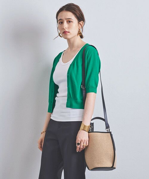 UNITED ARROWS UBCB Vネック ショート カーディガン　キャメル UNITED ARROWS UBCB Vネック ショート カーディガン キャメル｜Yahoo