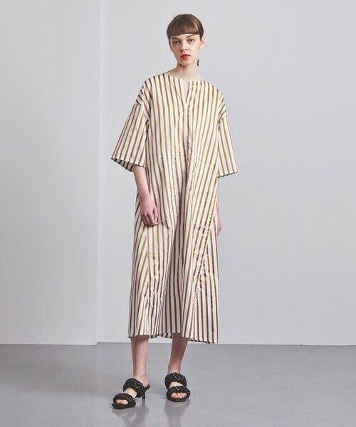 セール 別注 Ticca ティッカ ストライプ ポケット キーネック ワンピース ロング マキシ丈ワンピース United Arrows ユナイテッドアローズ ファッション通販 タカシマヤファッションスクエア