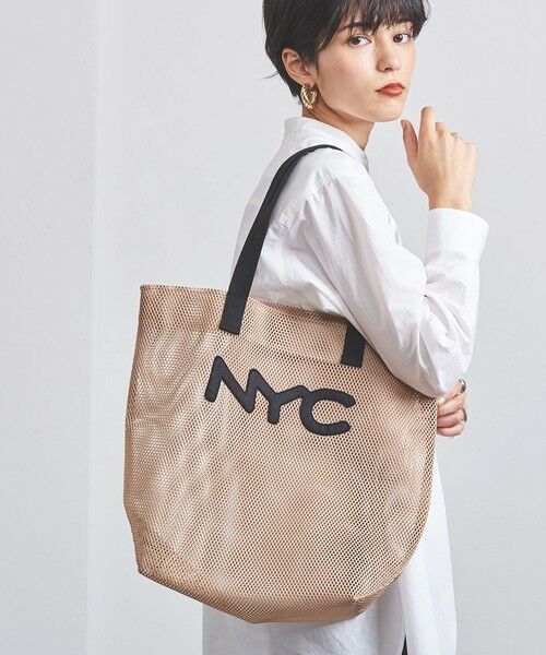 ＜LUDLOW（ラドロー）＞メッシュ トートバッグ BEIGE