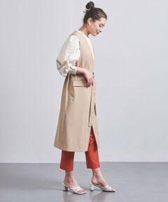 ＜UNITED ARROWS＞R/PU Vノーカラー ロングベスト B