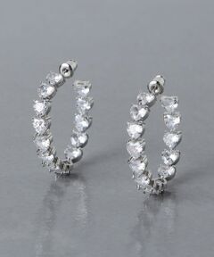 UNITED ARROWS / ユナイテッドアローズ ピアス・イヤリング | ハートビジュー フープピアス M RPSP