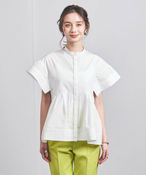 UNITED ARROWS / ユナイテッドアローズ シャツ・ブラウス | タフタ ステッチ ペプラム ブラウス | 詳細1