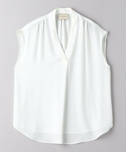 UNITED ARROWS / ユナイテッドアローズ シャツ・ブラウス | P/サテン Vネック フレンチスリーブ ブラウス | 詳細4