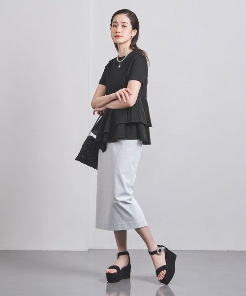 UNITED ARROWS / ユナイテッドアローズ カットソー | イレギュラーティアード コンビ Tシャツ | 詳細15