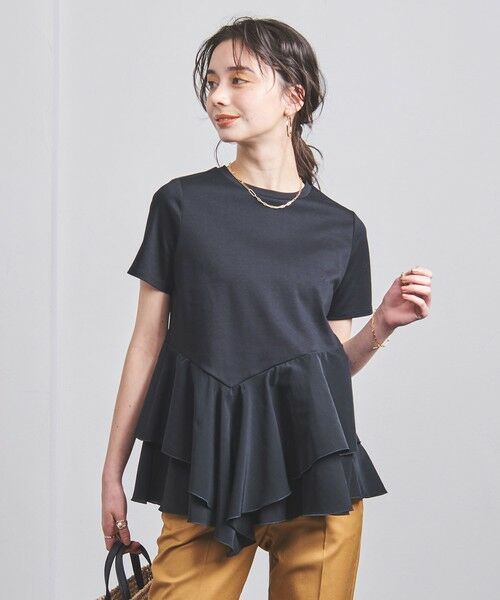 UNITED ARROWS / ユナイテッドアローズ カットソー | イレギュラーティアード コンビ Tシャツ | 詳細20