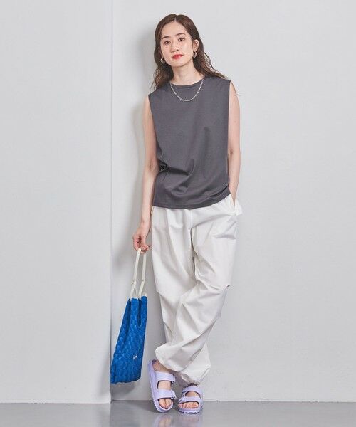 UNITED ARROWS / ユナイテッドアローズ カットソー | コットン タックノースリーブ カットソー | 詳細6
