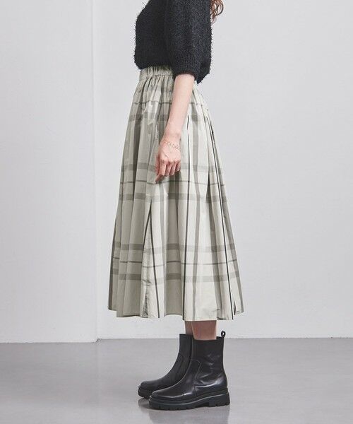 UNITED ARROWS / ユナイテッドアローズ ロング・マキシ丈スカート | チェック タフタ ギャザースカート | 詳細7