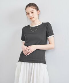 リブ バイカラー パイピング Tシャツ