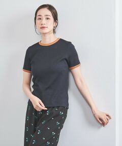 リブ バイカラー パイピング Tシャツ