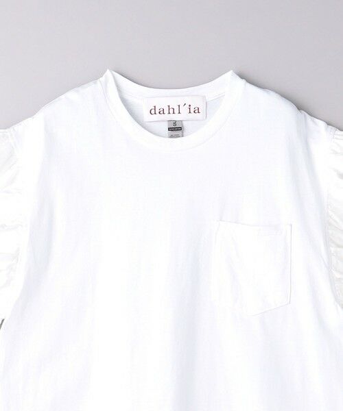 UNITED ARROWS / ユナイテッドアローズ Tシャツ | ＜dahl’ia＞フリルスリーブ Tシャツ | 詳細6