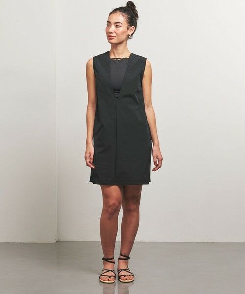 UNITED ARROWS/ユナイテッドアローズ <TO UNITED ARROWS>Vネック ワンピース/ビーチウェア BLACK FREE UNITED ARROWS/ユナイテッドアローズ <TO UNITED ARROWS>Vネック ワンピース/ビーチウェア BLACK FREE