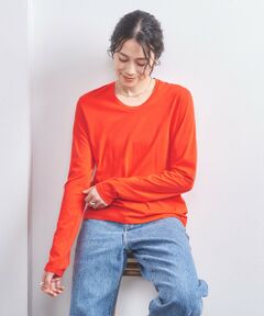 Uネック ロングスリーブ Tシャツ