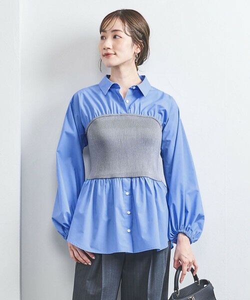 UNITED ARROWS / ユナイテッドアローズ シャツ・ブラウス | ニットビスチェ コンビ シャツ BLUE | 詳細2