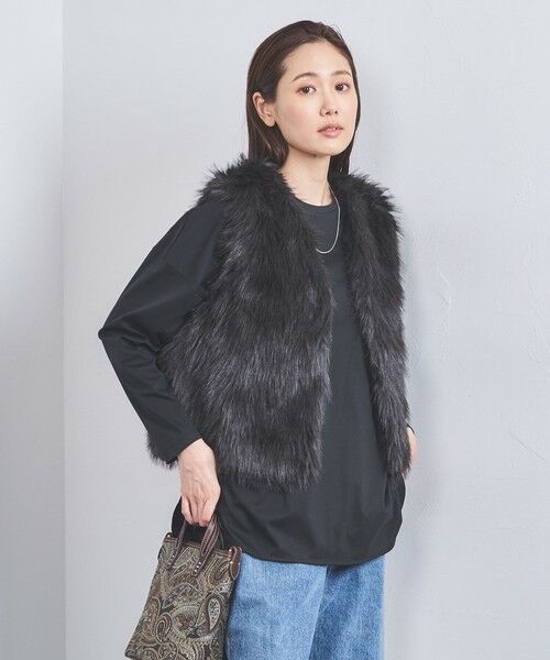 UNITED ARROWS / ユナイテッドアローズ ベスト | フェイクファー ショートベスト | 詳細8