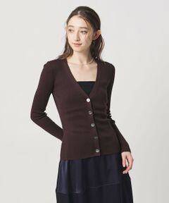 UNITED ARROWS / ユナイテッドアローズ カーディガン・ボレロ | シルクリブ Vネック カーディガン