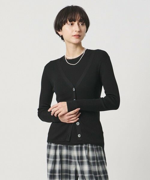 UNITED ARROWS / ユナイテッドアローズ カーディガン・ボレロ | シルクリブ Vネック カーディガン | 詳細8