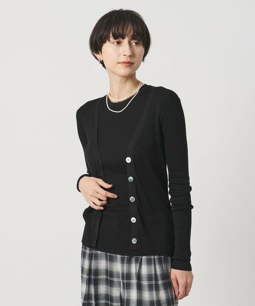 UNITED ARROWS / ユナイテッドアローズ カーディガン・ボレロ | シルクリブ Vネック カーディガン | 詳細9