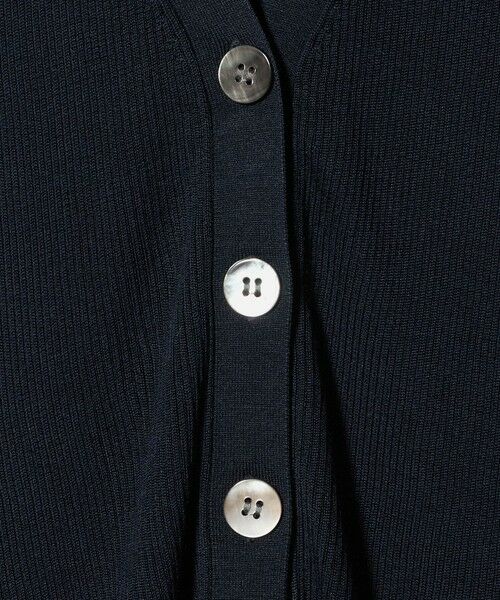 未使用【ユナイテッドアローズ】Vネック カーディガン　シルク　イエロー　F 中古・古着通販】UNITED ARROWS (ユナイテッドアローズ) サドル