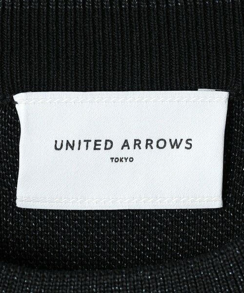 UNITED ARROWS / ユナイテッドアローズ ニット・セーター | ラメ クルーネック スウェット ニット BLACK | 詳細12