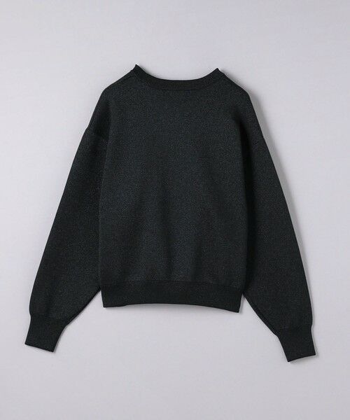 UNITED ARROWS / ユナイテッドアローズ ニット・セーター | ラメ クルーネック スウェット ニット BLACK | 詳細8