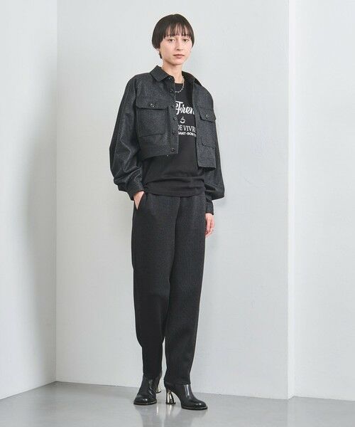 UNITED ARROWS / ユナイテッドアローズ その他パンツ | ラメ スウェット ニットパンツ BLACK | 詳細2