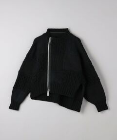 ＜sacai＞パッチニット ブルゾン