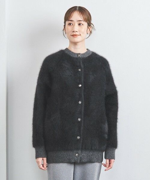 UNITED ARROWS / ユナイテッドアローズ カーディガン・ボレロ | フォックス カシミヤ ダブルフェイス ミドルカーディガン BLACK | 詳細4