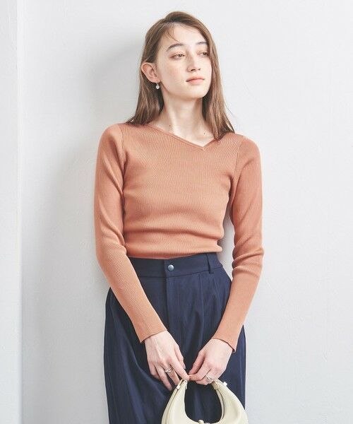 UNITED ARROWS/ユナイテッドアローズ アシンメトリーネック ニット BRICK FREE UNITED ARROWS/ユナイテッドアローズ アシンメトリーネック ニット BRICK FREE