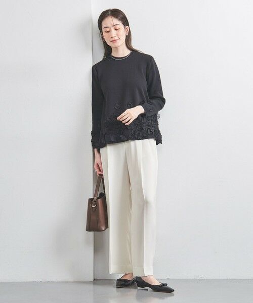 UNITED ARROWS / ユナイテッドアローズ スラックス・ドレスパンツ | 2タック ワイドパンツ WHITE | 詳細2