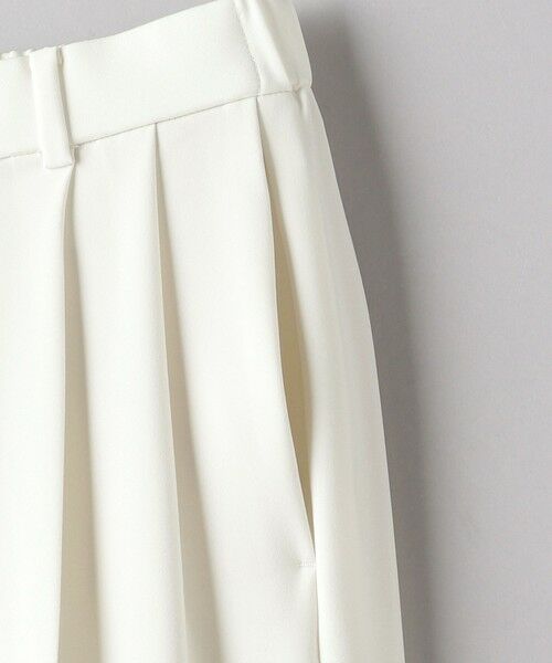 UNITED ARROWS / ユナイテッドアローズ スラックス・ドレスパンツ | 2タック ワイドパンツ WHITE | 詳細9
