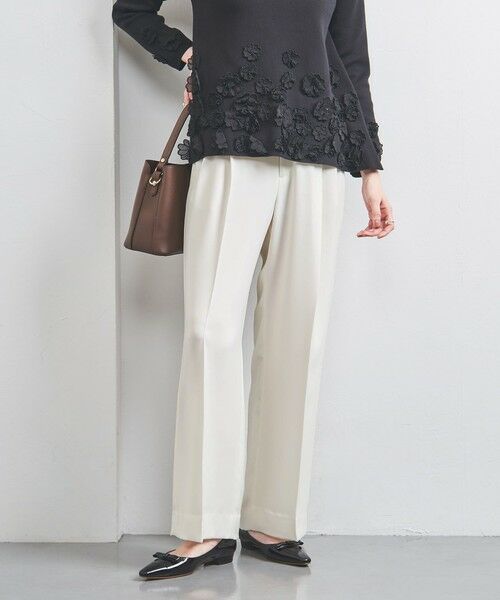 UNITED ARROWS/ユナイテッドアローズ 2タック ワイドパンツ WHITE OFF WHITE 40 UNITED ARROWS/ユナイテッドアローズ 2タック ワイドパンツ WHITE OFF WHITE 40