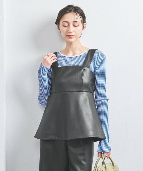 UNITED ARROWS/ユナイテッドアローズ レザーライク ビスチェ BLACK FREE UNITED ARROWS/ユナイテッドアローズ レザーライク ビスチェ BLACK FREE