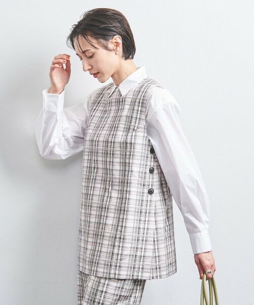 UNITED ARROWS/ユナイテッドアローズ チェック ベスト LT. GRAY FREE UNITED ARROWS/ユナイテッドアローズ チェック ベスト LT. GRAY FREE