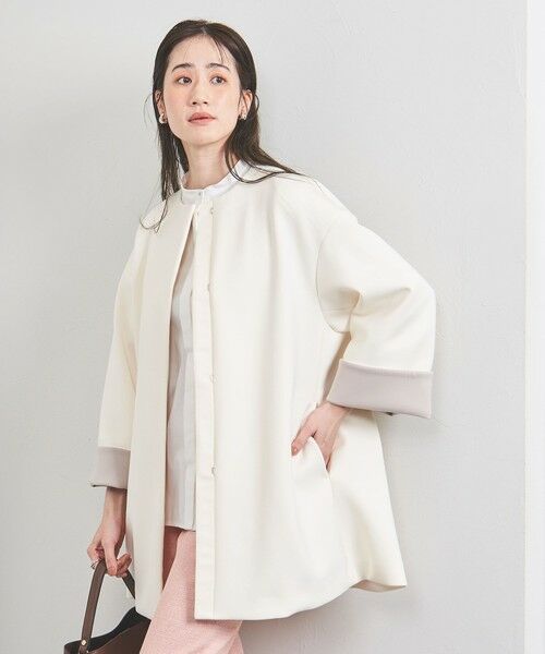 UNITED ARROWS/ユナイテッドアローズ SPONGY Aライン ミドルコート OFF WHITE M(38) UNITED ARROWS/ユナイテッドアローズ SPONGY Aライン ミドルコート OFF WHITE M(38)
