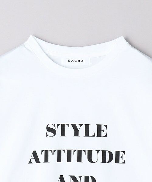 UNITED ARROWS / ユナイテッドアローズ Tシャツ | ＜SACRA＞メッセージプリント Tシャツ | 詳細8