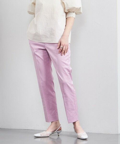 UNITED ARROWS/ユナイテッドアローズ シャイニー スリム パンツ LT. PINK L(40) UNITED ARROWS/ユナイテッドアローズ シャイニー スリム パンツ LT. PINK L(40)
