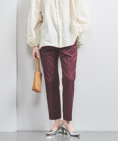 UNITED ARROWS/ユナイテッドアローズ シャイニー スリム パンツ WINE XL(42) UNITED ARROWS/ユナイテッドアローズ シャイニー スリム パンツ WINE XL(42)