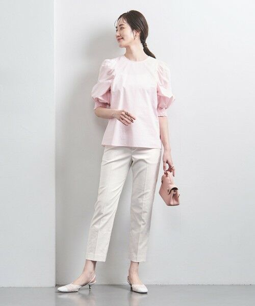シャイニー スリム パンツ WHITE （スラックス・ドレスパンツ