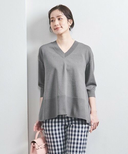 UNITED ARROWS/ユナイテッドアローズ ミニマル 2WAY 6SL ニット MD. GRAY FREE UNITED ARROWS/ユナイテッドアローズ ミニマル 2WAY 6SL ニット MD. GRAY FREE