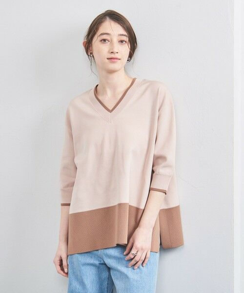 UNITED ARROWS/ユナイテッドアローズ ミニマル 2WAY 6SL ニット LT. PINK FREE UNITED ARROWS/ユナイテッドアローズ ミニマル 2WAY 6SL ニット LT. PINK FREE