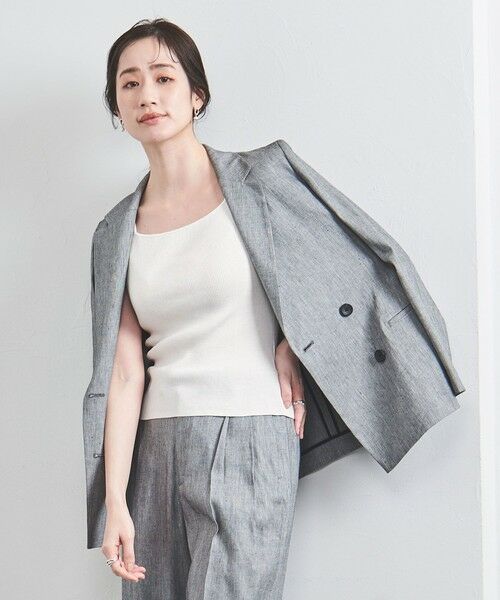UNITED ARROWS/ユナイテッドアローズ リブ スクエアネック ニットキャミソール OFF WHITE FREE UNITED ARROWS/ユナイテッドアローズ リブ スクエアネック ニットキャミソール OFF WHITE FREE
