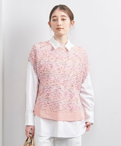 UNITED ARROWS/ユナイテッドアローズ カラーヤーン ベスト LT. PINK FREE UNITED ARROWS/ユナイテッドアローズ カラーヤーン ベスト LT. PINK FREE